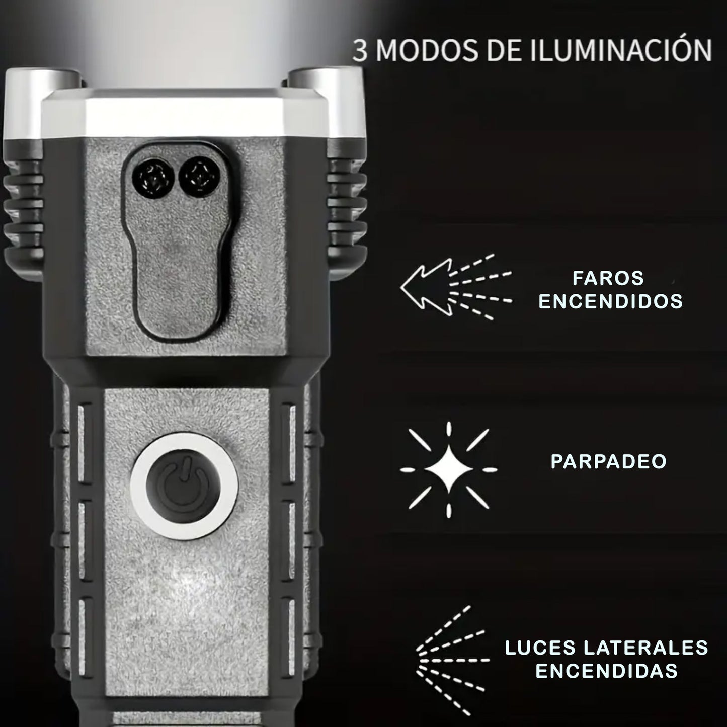 Martillo Linterna LED Táctica 4 en 1